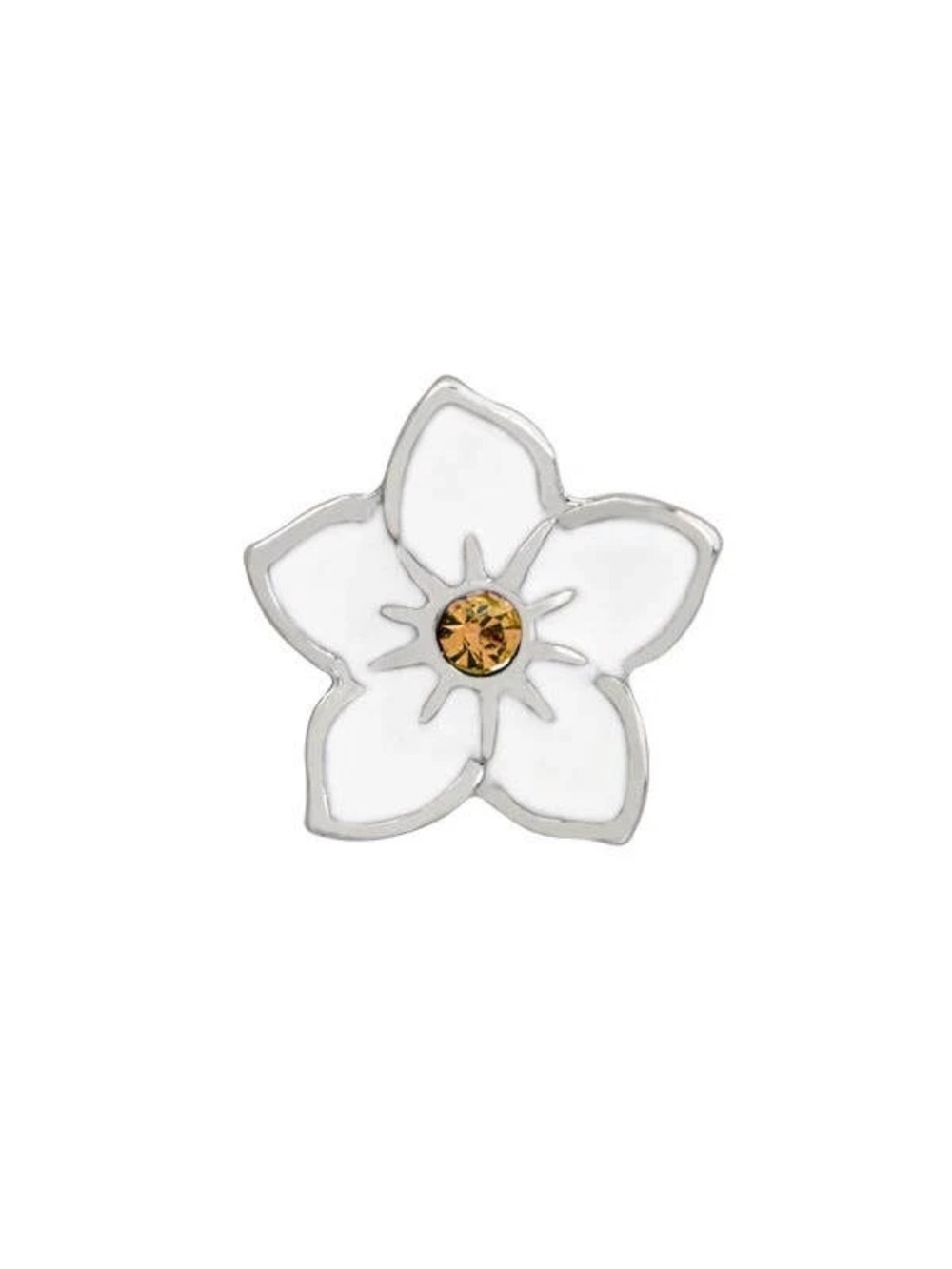 Origami Owl white flower charm